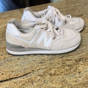 New Balance Women's Beige and Gray Sneakers